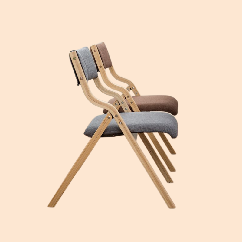 無垢材の折りたたみ椅子