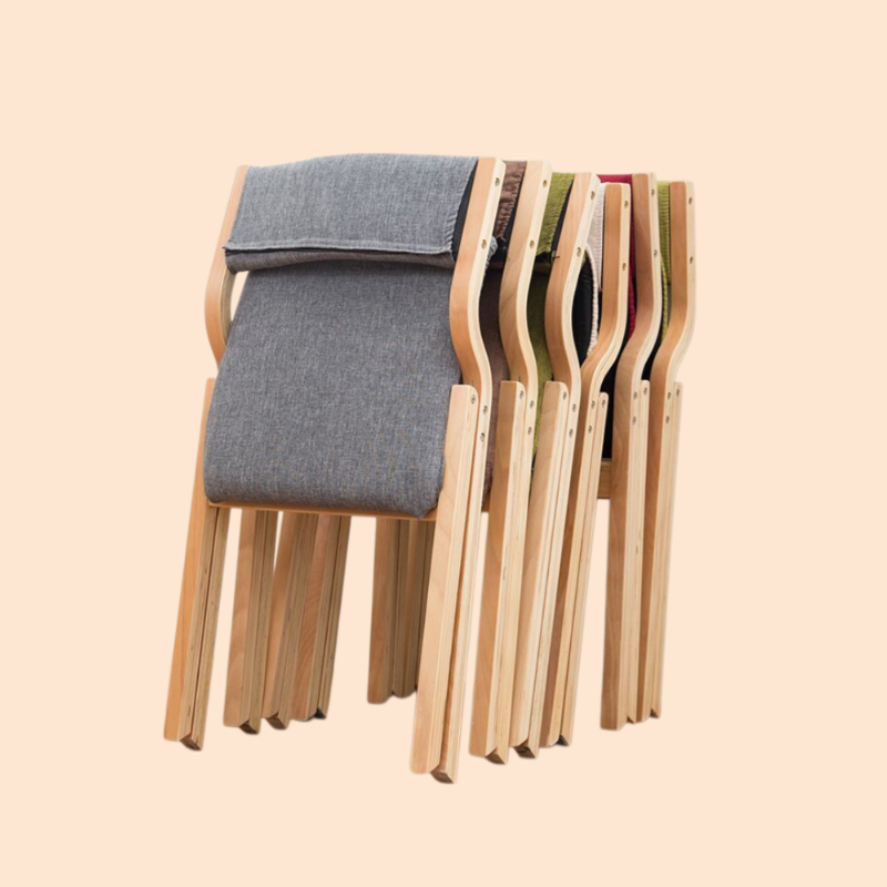 無垢材の折りたたみ椅子