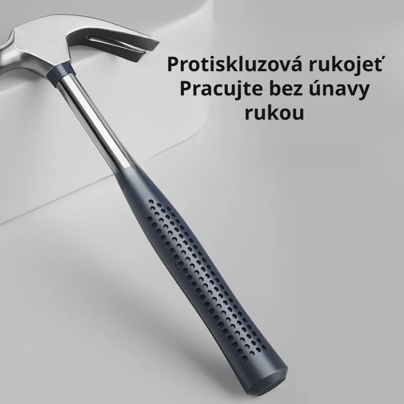 Kladivo s kulatou hlavou a protiskluzovou rukojetí pro domácnost