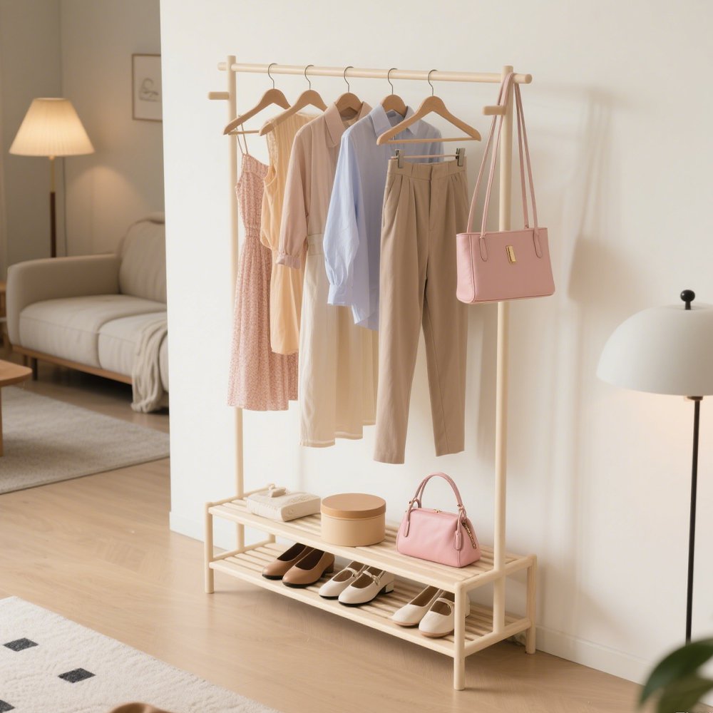 실내외 사용 가능한 원목 건조대