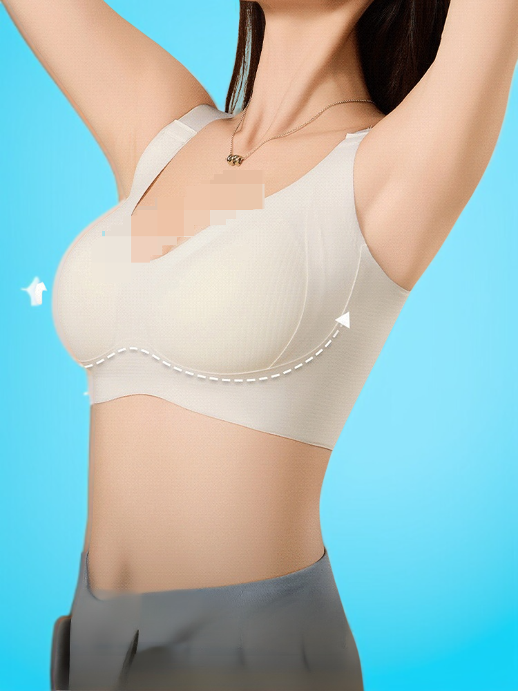 물결 없는 슬림핏 무와이어 브라, 벌집 통기성과 3D 지지로 처짐 방지 및 외부 확장 방지, 한국 전문가 추천, 한정 반값 판매