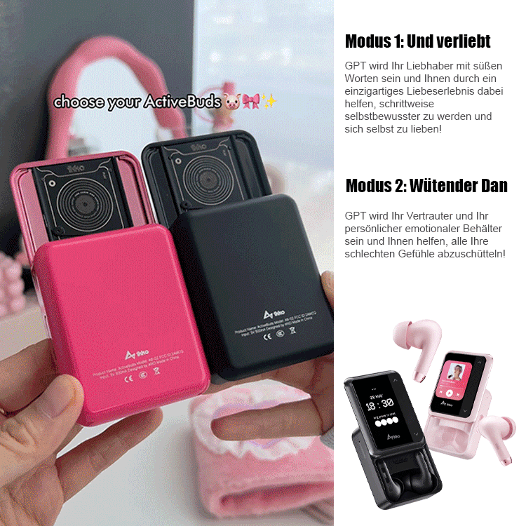 Neue Bluetooth-Kopfhörer mit Touch-Display