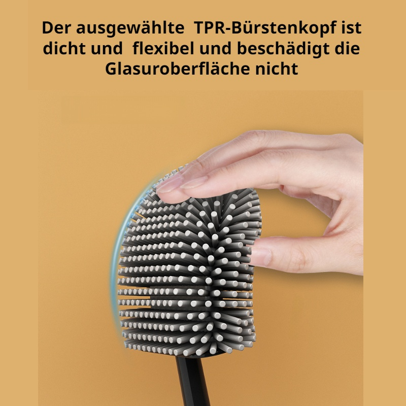 Neue Toilettenbürste fürs Badezimmer, kein toter Winkel, wandmontierte Toilettenbürste aus Silikon f