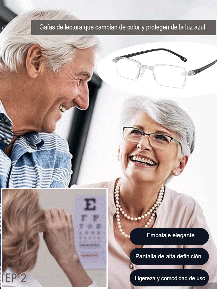 Gafas de lectura anti-luz azul con lentes fotocromáticas