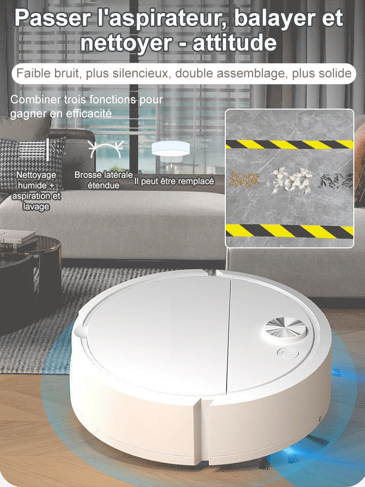 Robot de balayage antibactérien puissant et silencieux