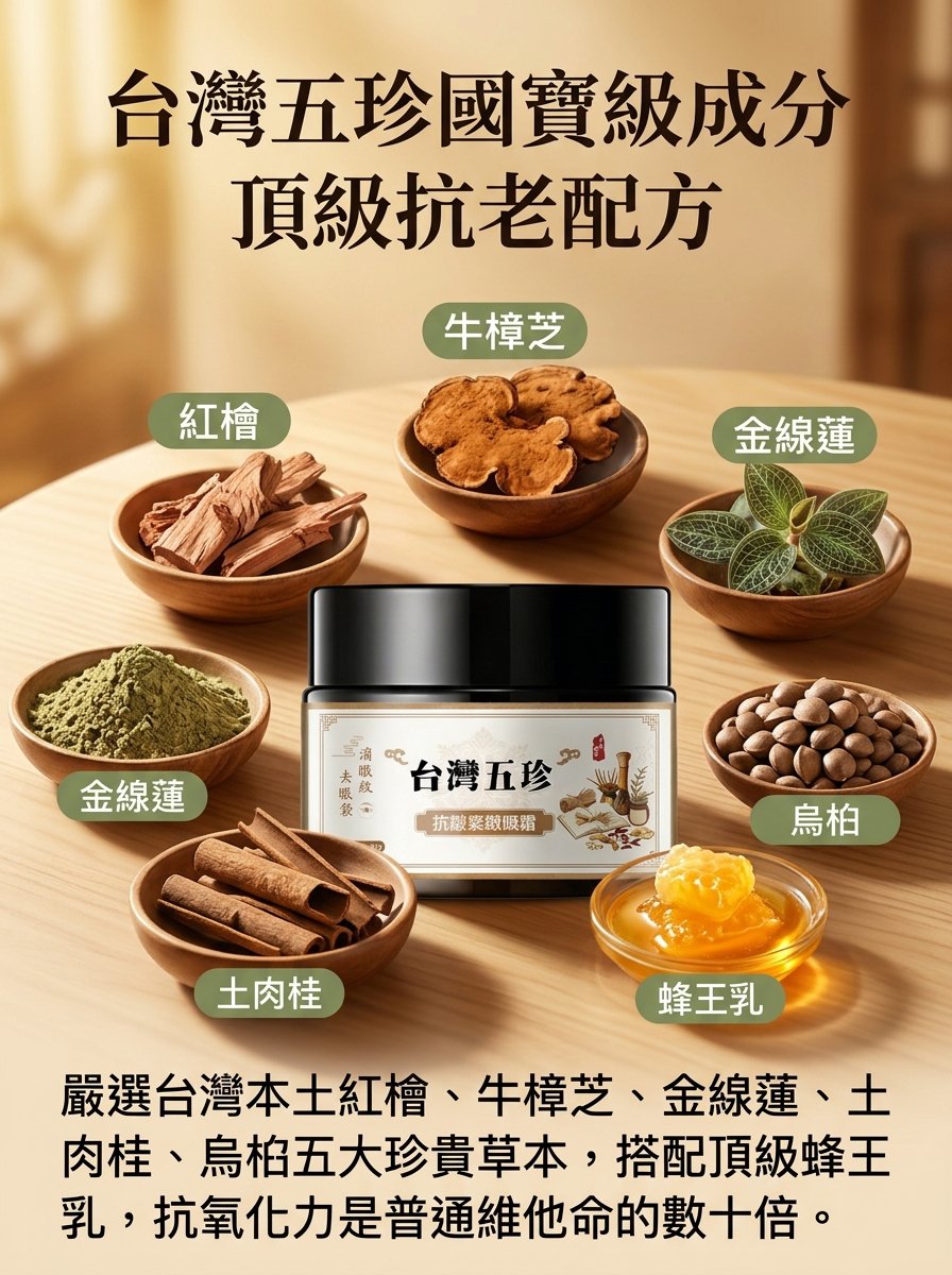 【免動刀眼袋熨斗】吳明珠親研・五珍緊緻眼霜