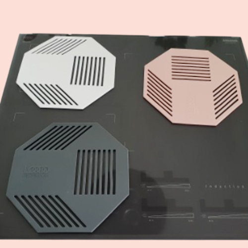 無地ダイニングテーブル幾何学的断熱パッドポットマットホームキッチン厚手耐熱プレースマットプレートマットボウルマットティーコースター