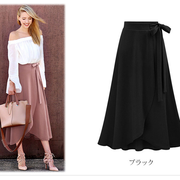 【大人可愛いロングスカート】柔らか　通気 快適 肌に優しい 高品質