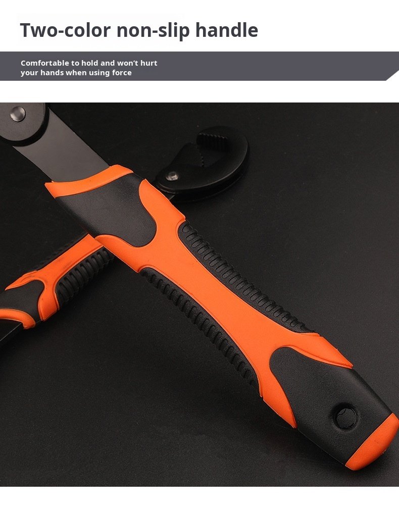 All-in-one wrench adjusting to different fasteners