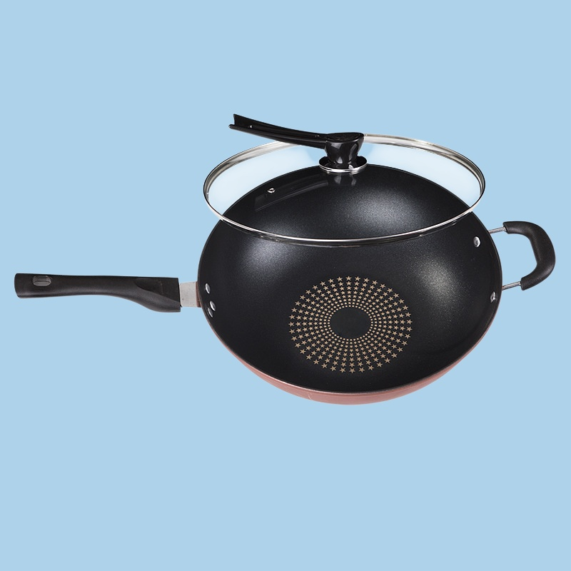 均一に加熱するフラットベースの不粘炒め鍋