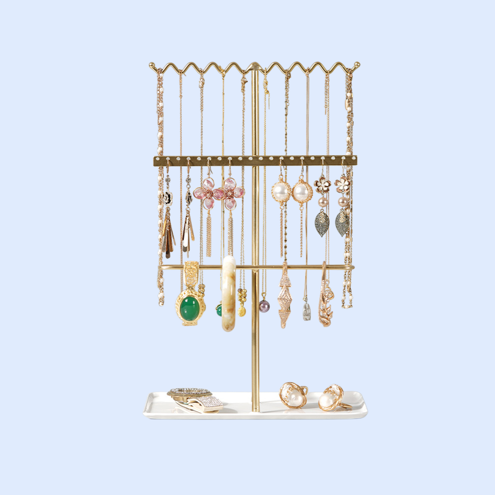 Creative Wave-Shaped Jewelry Display Stand for Multiple Accessories