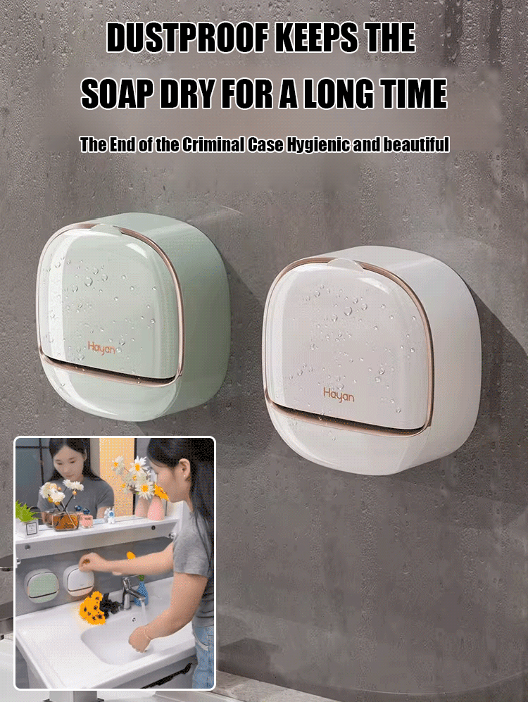 High-grade drain light luxury soap box with lid