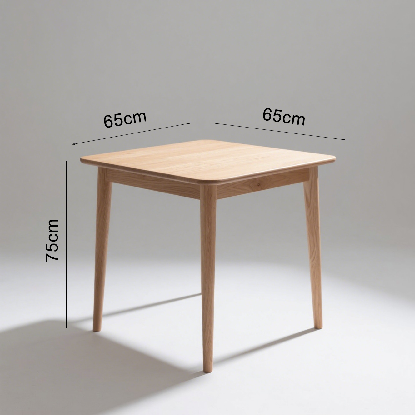 Mesa cuadrada de madera maciza con sillas a juego