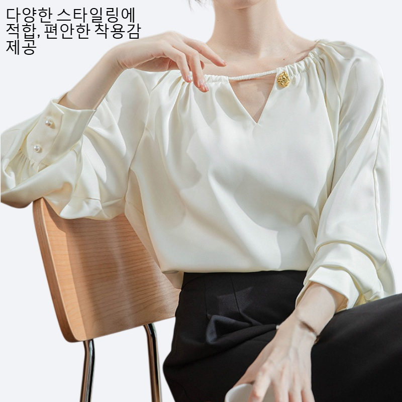 여성 프렌치 단면 고급감 셔츠