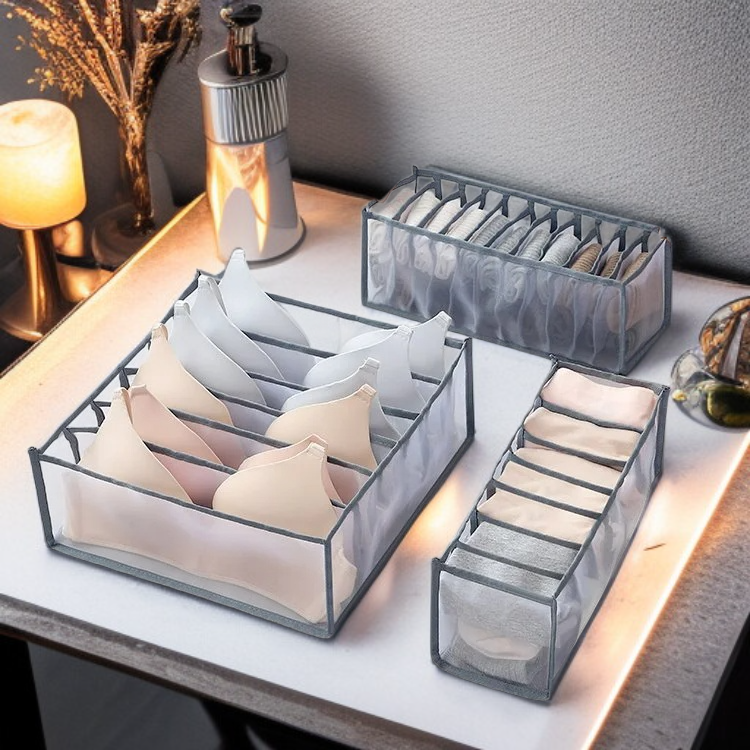 여성 가정용 수납함 망사 칸막이 속옷 수납함 서랍형 의류정리함 칸막이 양말정리칸 양말수납함