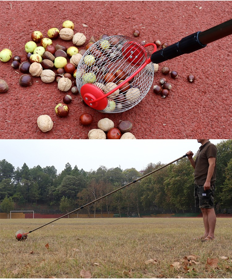 Lehký a odolný teleskopický sběrač ovoce s válcem
