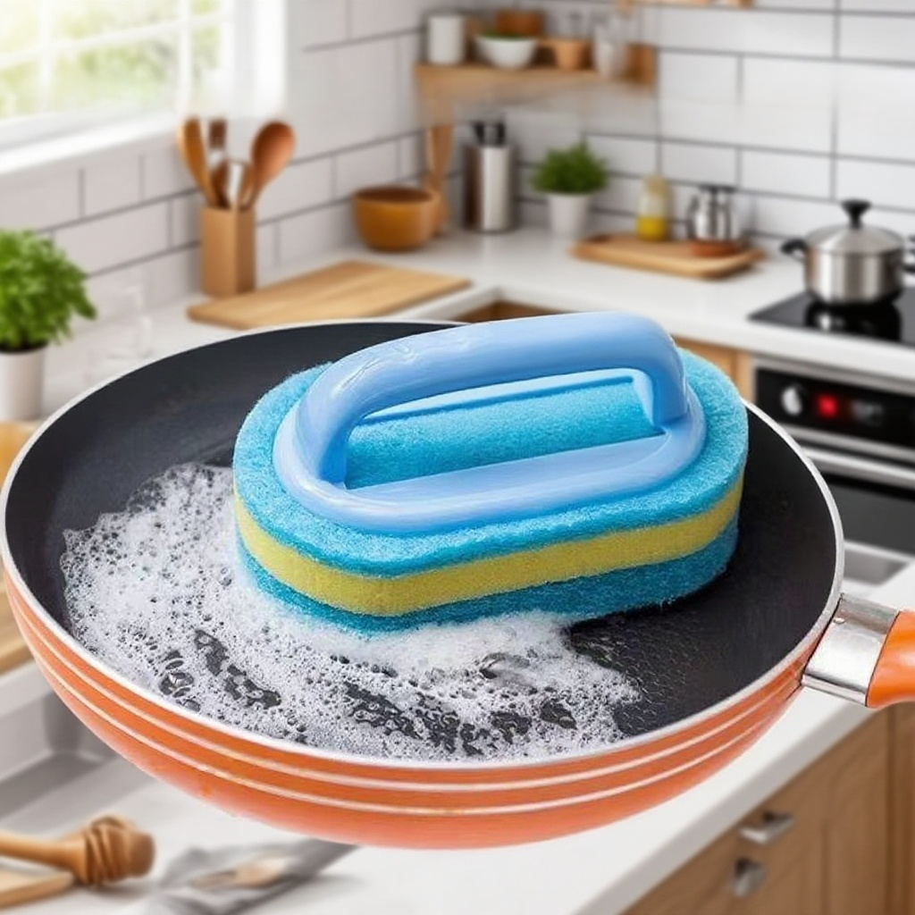 주방 청소 두꺼운 스펀지