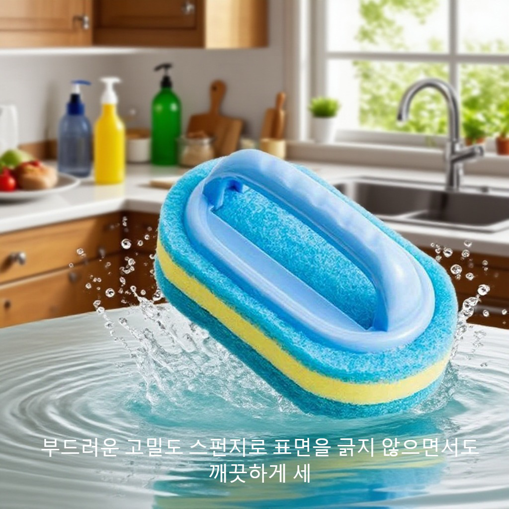 주방 청소 두꺼운 스펀지
