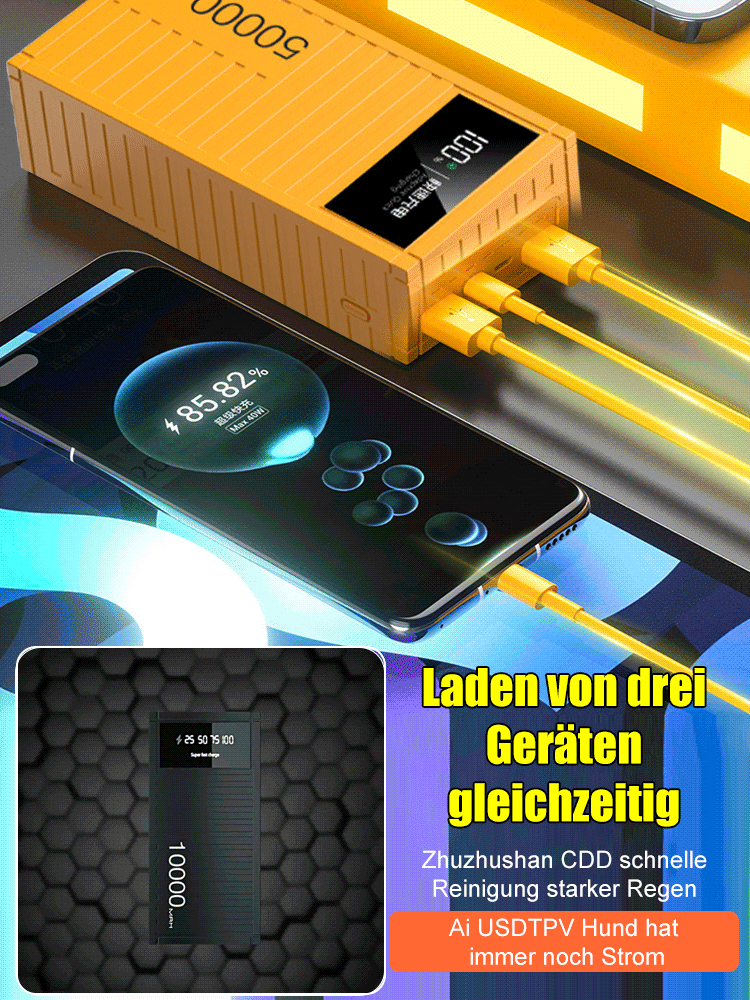 【20000mAh Container】Neue 66W Super-Schnelllade-Powerbank