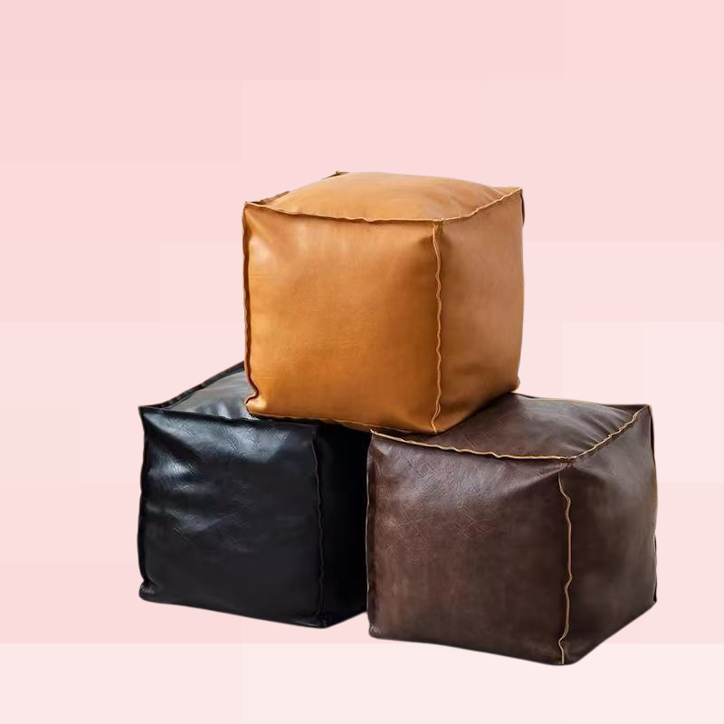 レザータイプ収納スツール