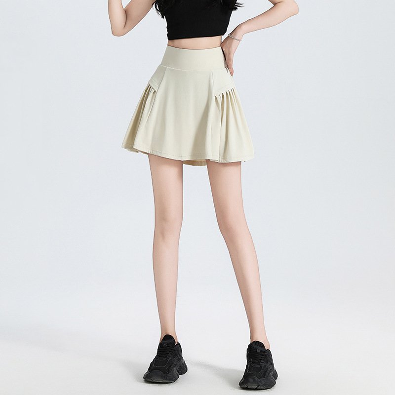 스포츠 스커트 여자 가짜 헬스 테니스 스커트 두 벌