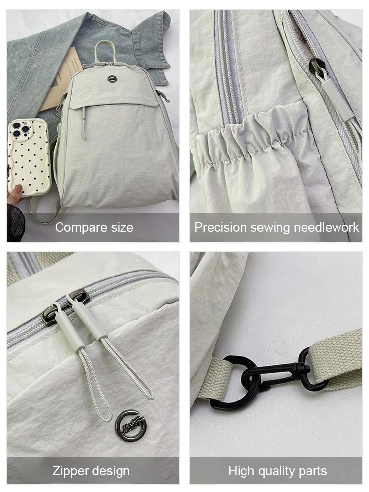 Multi-pocket lightweight multi-functional crossbody bag