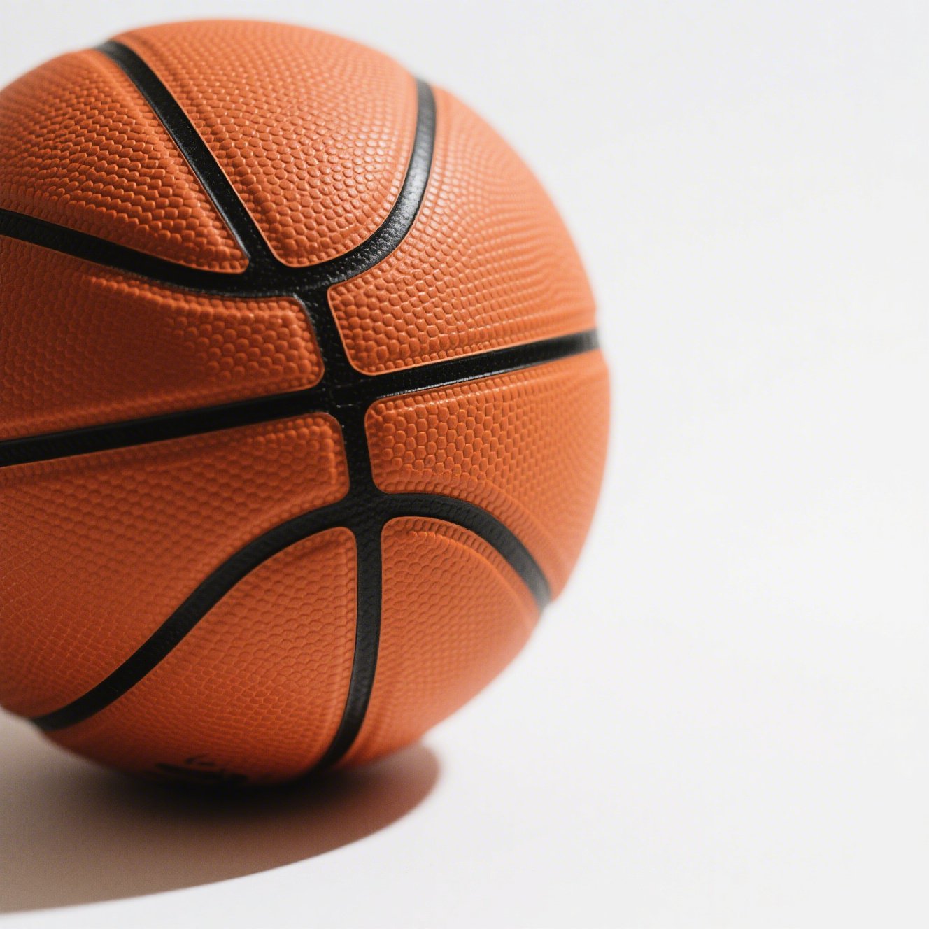 Sportovní basketbalový míč na hřišti