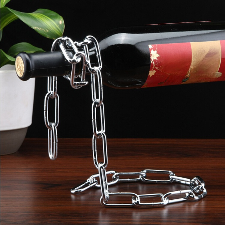 パーソナルファッションワインボトルホルダー ホバリングロープアイアンヨーロピアンワインラックオーナメント ワインボトルホルダーオーナメントセット