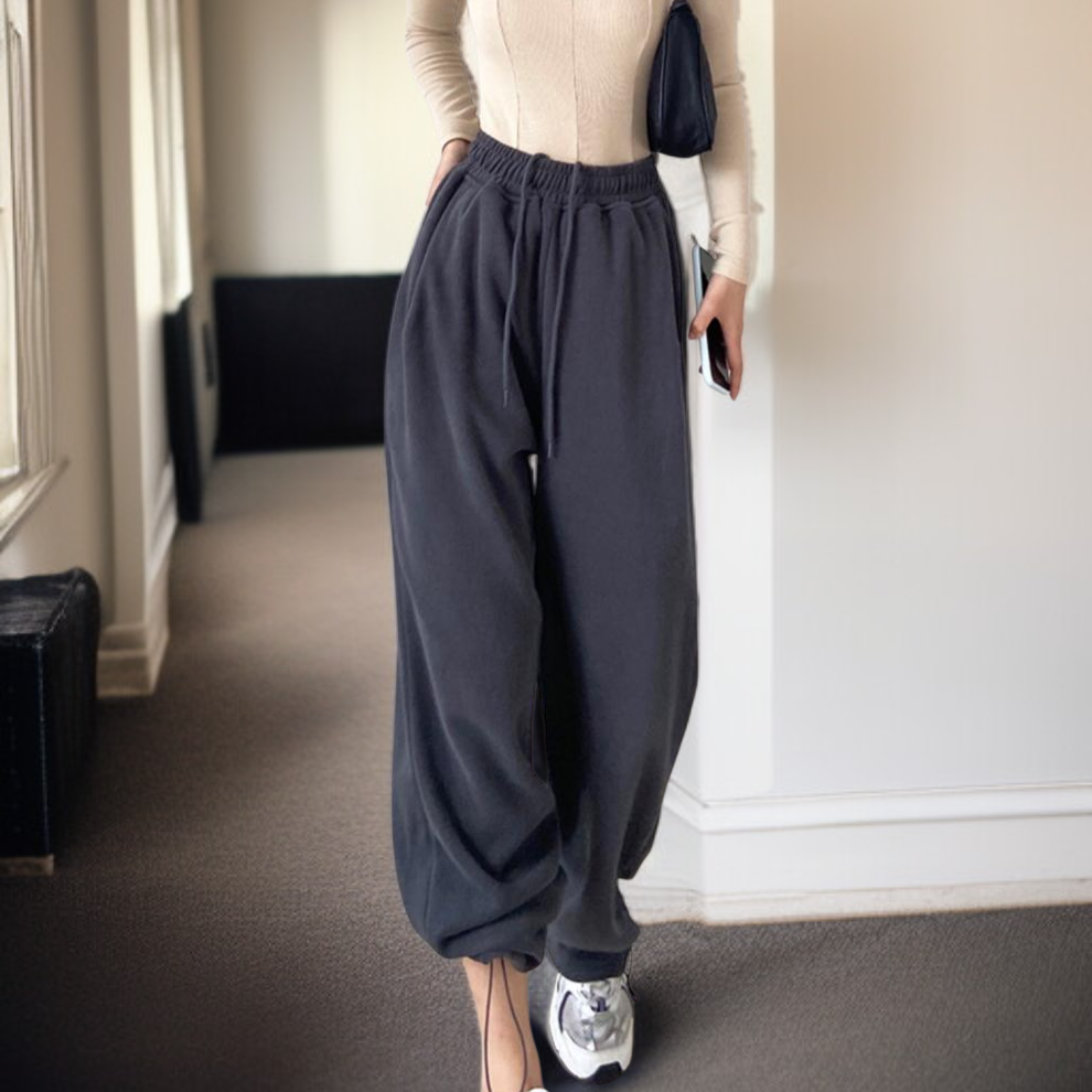 ルーズフィット・スウェットパンツ スポーツパンツ 眠る 惜しげもなく ツイード プラス