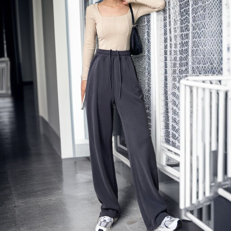 ルーズフィット・スウェットパンツ スポーツパンツ 眠る 惜しげもなく ツイード プラス