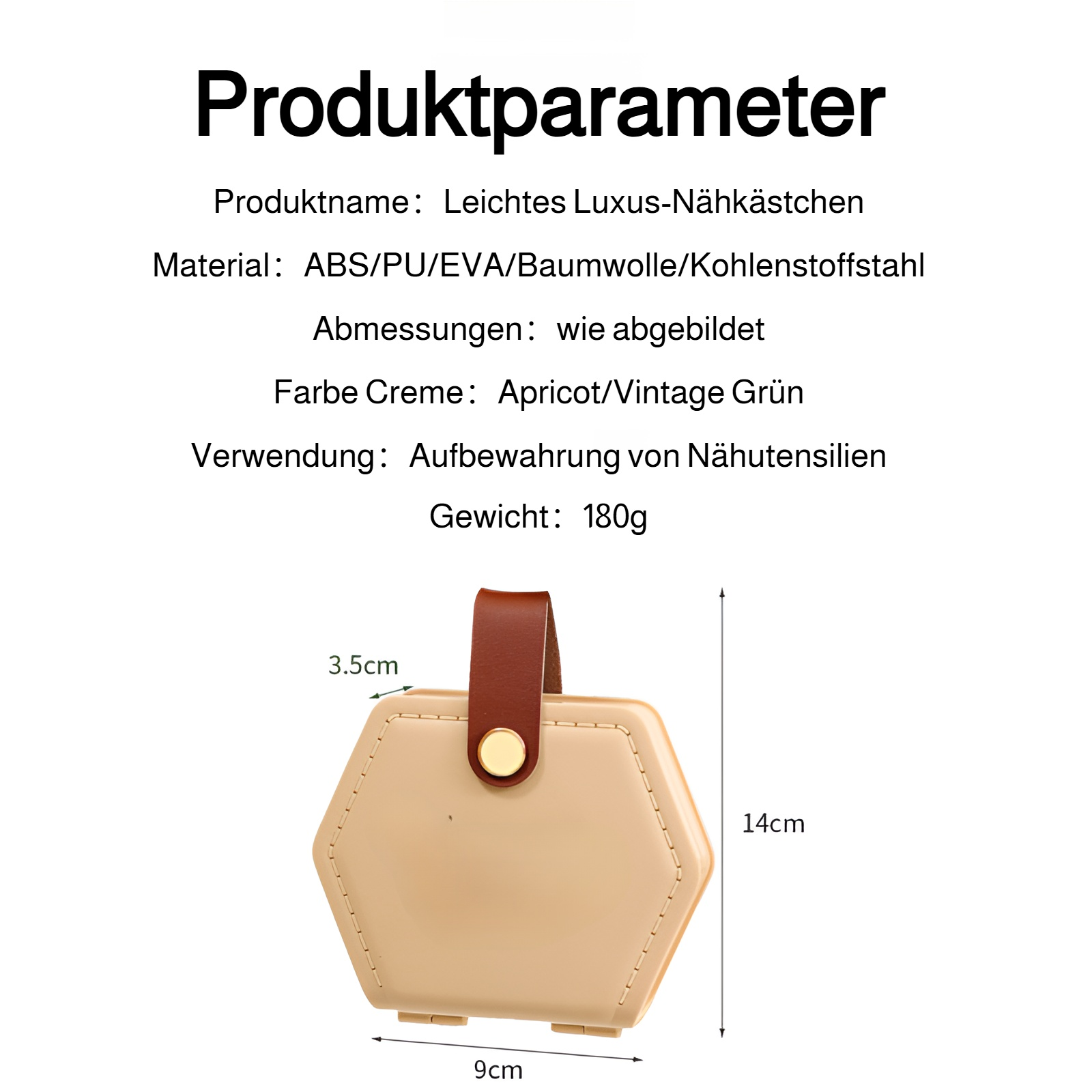 Nähset Haushaltsnähkasten Nähgarn Handnähen kleine Rolle Handnähgarn 18-teiliges Set Nähtasche prakt