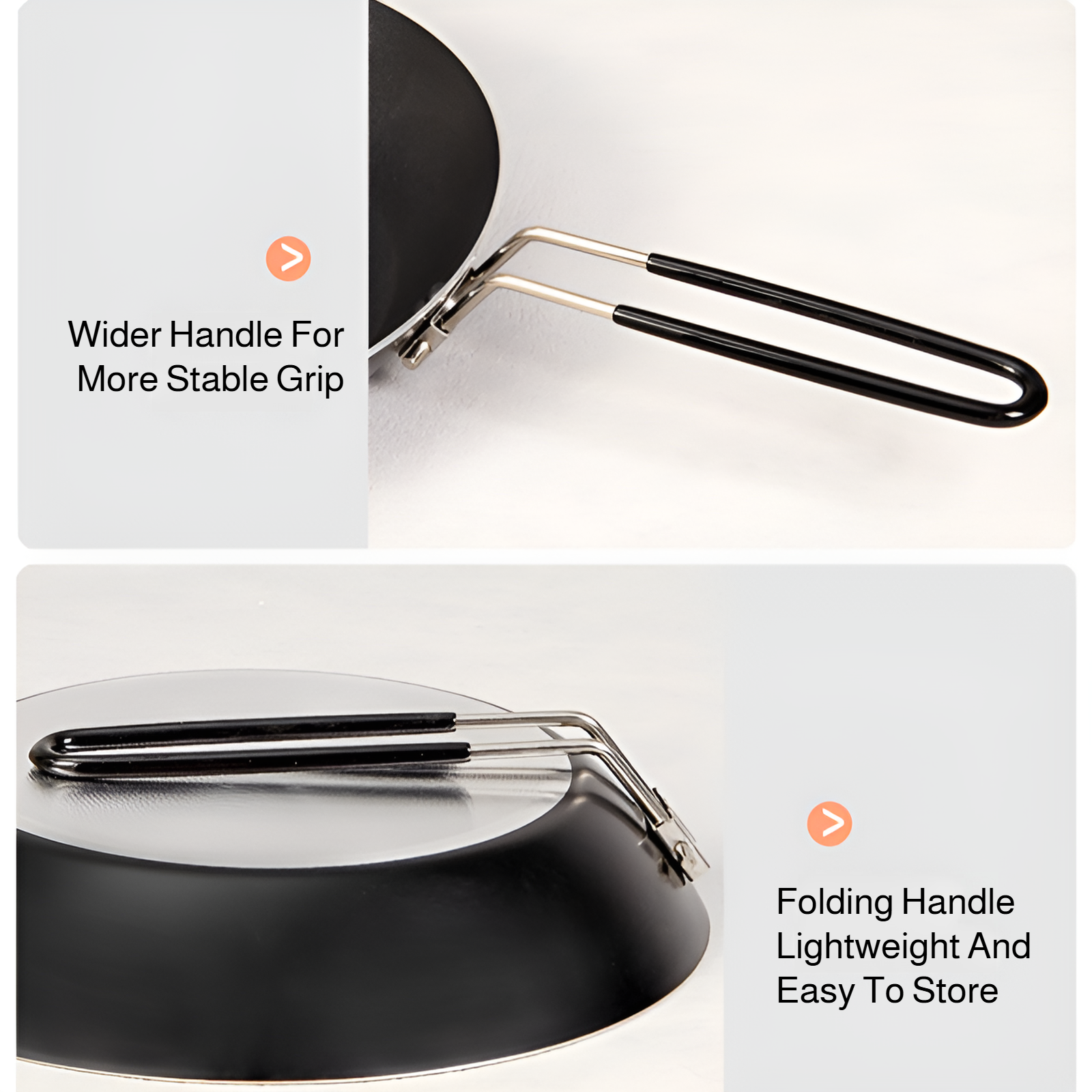 Foldable frying pan outdoor portable flat bottom non-stick pan picnic camping frying pan mountain cl