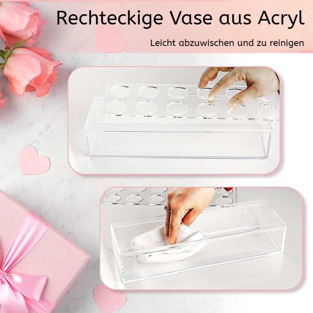 Moderne Acryl Rechteckige Vase