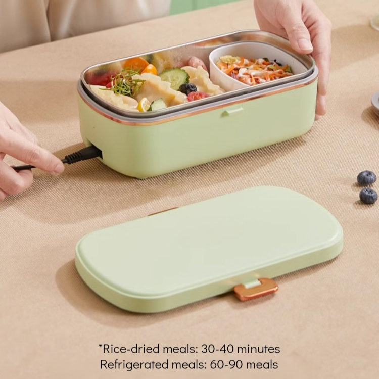 Portable water-free heating lunch box