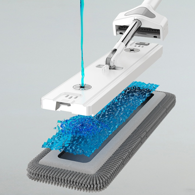 Hands-free chenille flat mop