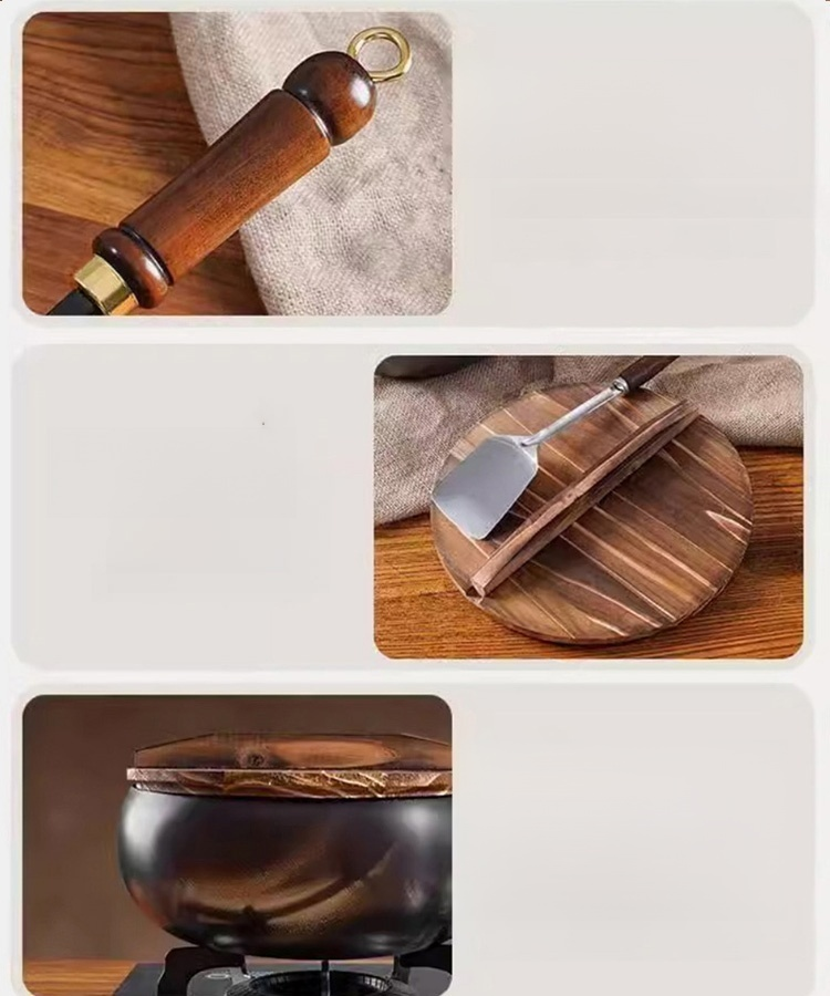 [Unbeschichtetes gesundes Kochgeschirr] Eisenauffrischendes reines Eisen Antihaft-Kochgeschirr