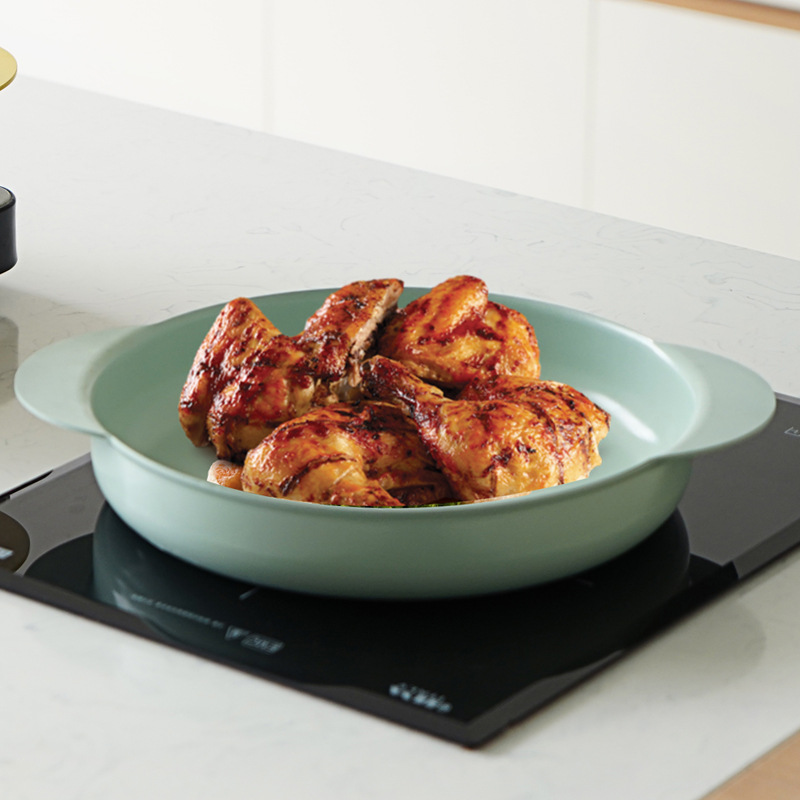 Double-sided ceramic coated double-ear pan non-stick double-ear pan household baking cake baking pan