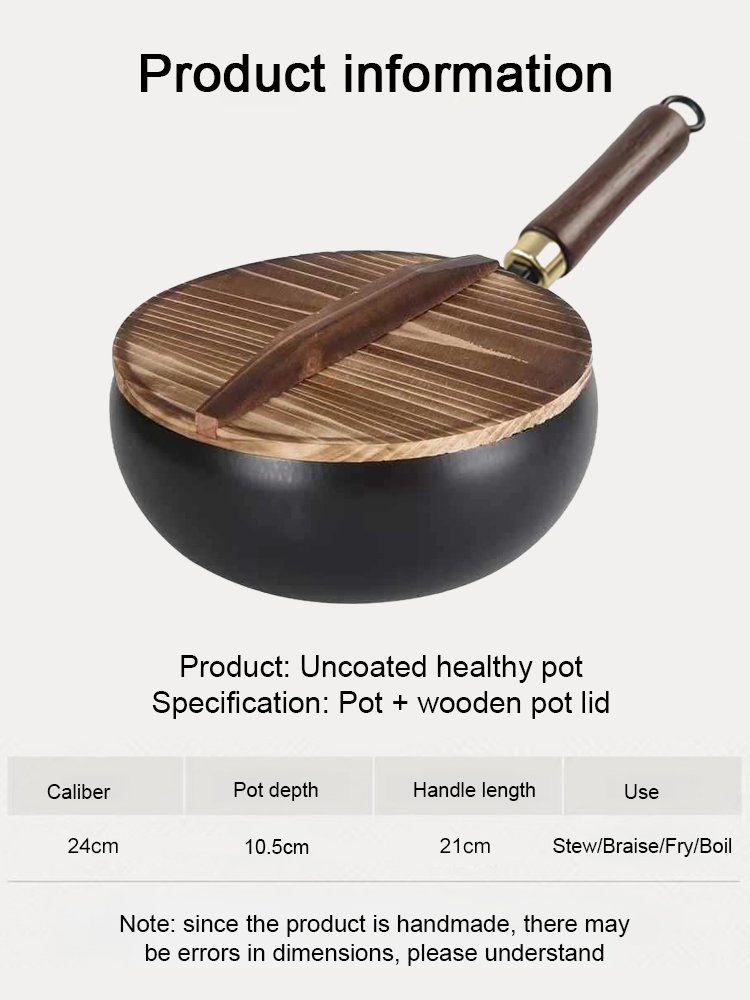 [Uncoated healthy pot] Iron-supplemented pure iron non-stick pot