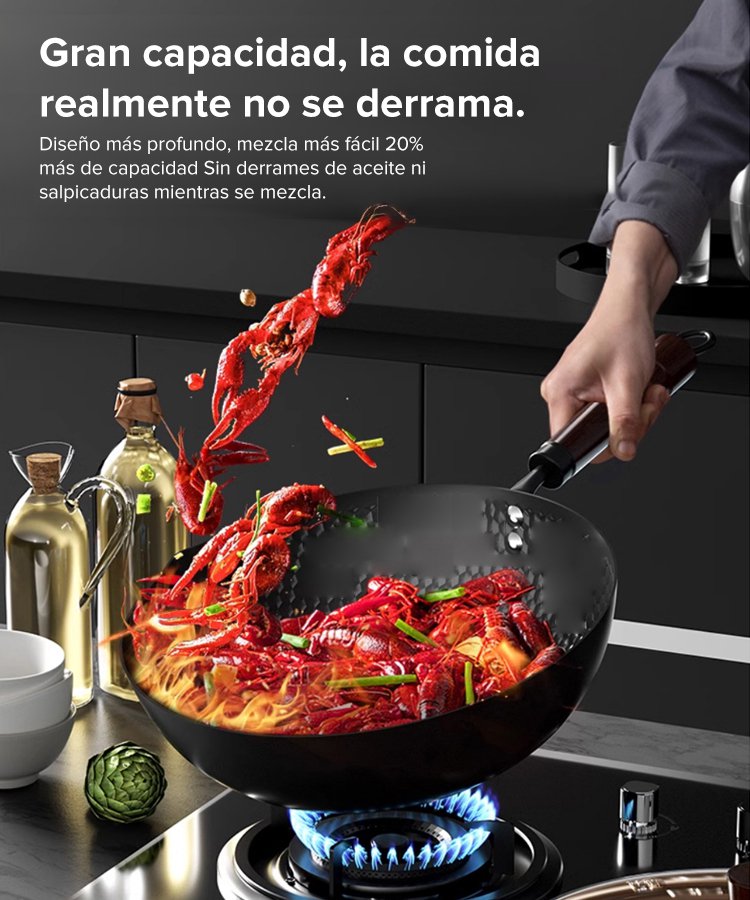 【Sartén saludable sin recubrimiento】 Sartén de hierro puro, perfecta para aumentar el hierro