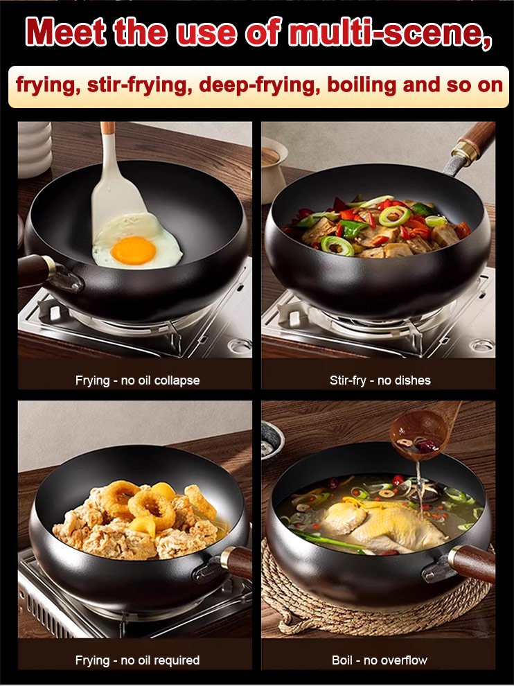 Uncoated non stick pan