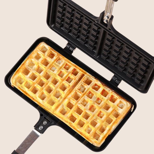 양면에 코팅 안 된 와플 불판