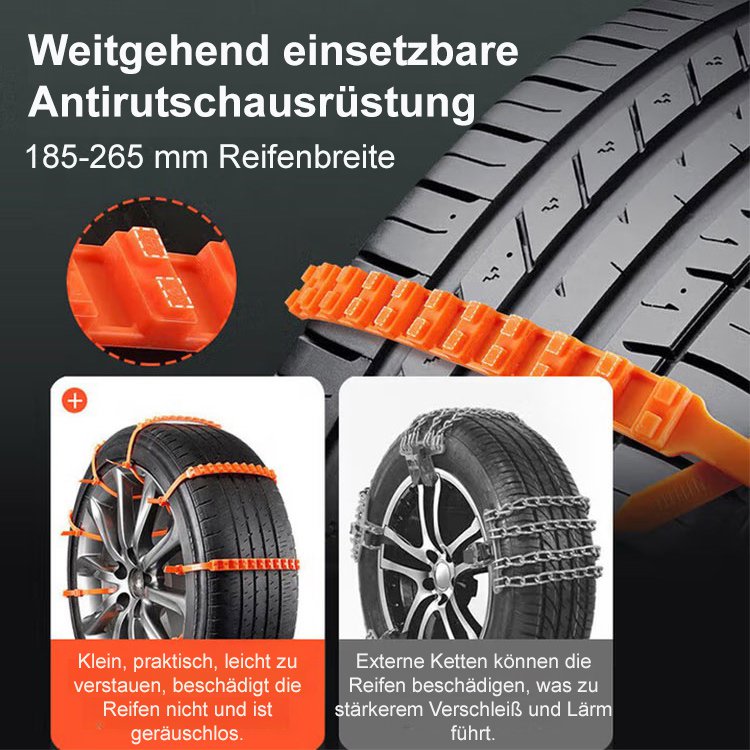【Wiederverwendbar】Rutschfeste Nylon-Schneeketten