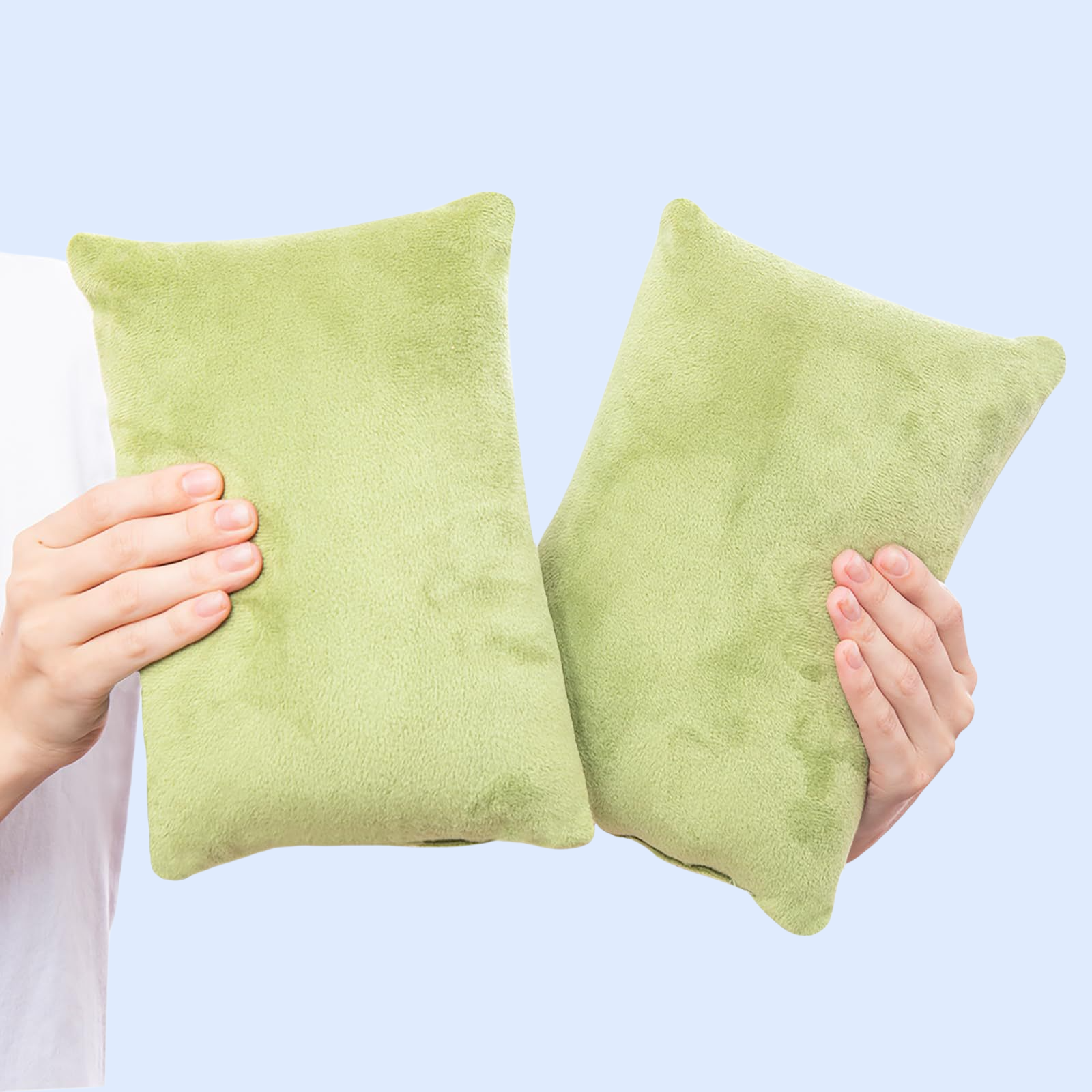 หมอนพิมพ์ลายสำหรับเดินทาง 2 ชิ้น ผ้าฟลานเนลนุ่ม ขนาดเล็กสำหรับสัตว์เลี้ยง