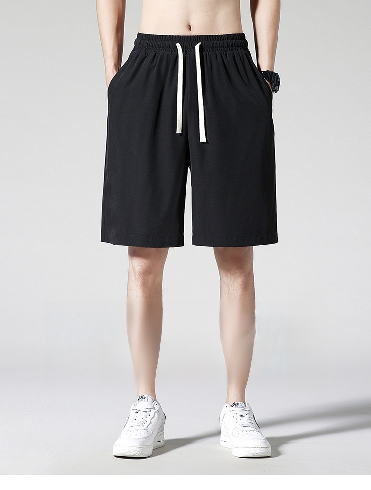 メンズ夏用アイスシルク速乾スポーツショーツ正面画像