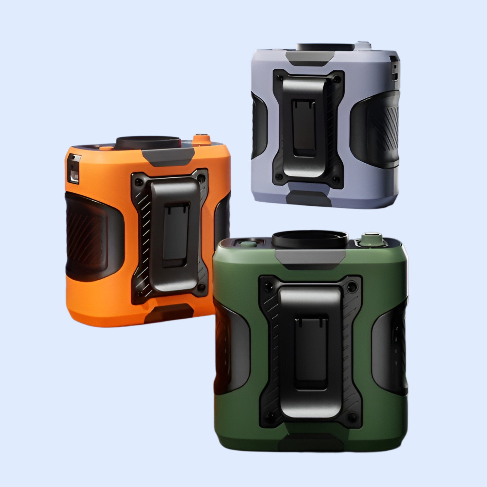 高速腰掛けファン USBポータブルファン 腰にクリップできるファン 屋外工事現場用モバイルバッテリー付き小型ファン @徐若雨