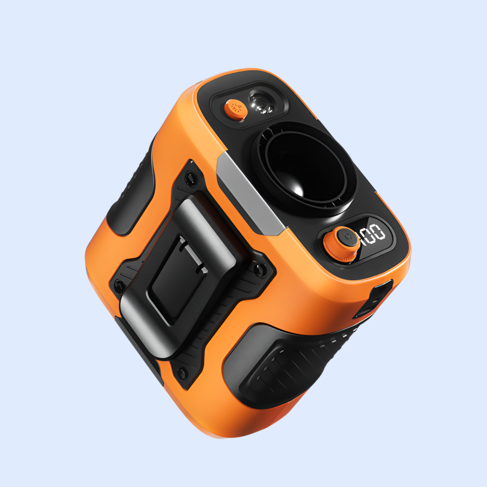 高速腰掛けファン USBポータブルファン 腰にクリップできるファン 屋外工事現場用モバイルバッテリー付き小型ファン @徐若雨