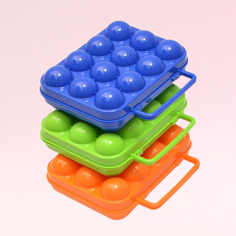 กล่องใส่ไข่แบบตั้งแคมป์กลางแจ้ง กล่องใส่ไข่พลาสติก