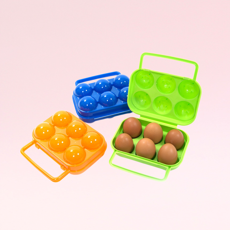 กล่องใส่ไข่แบบตั้งแคมป์กลางแจ้ง กล่องใส่ไข่พลาสติก