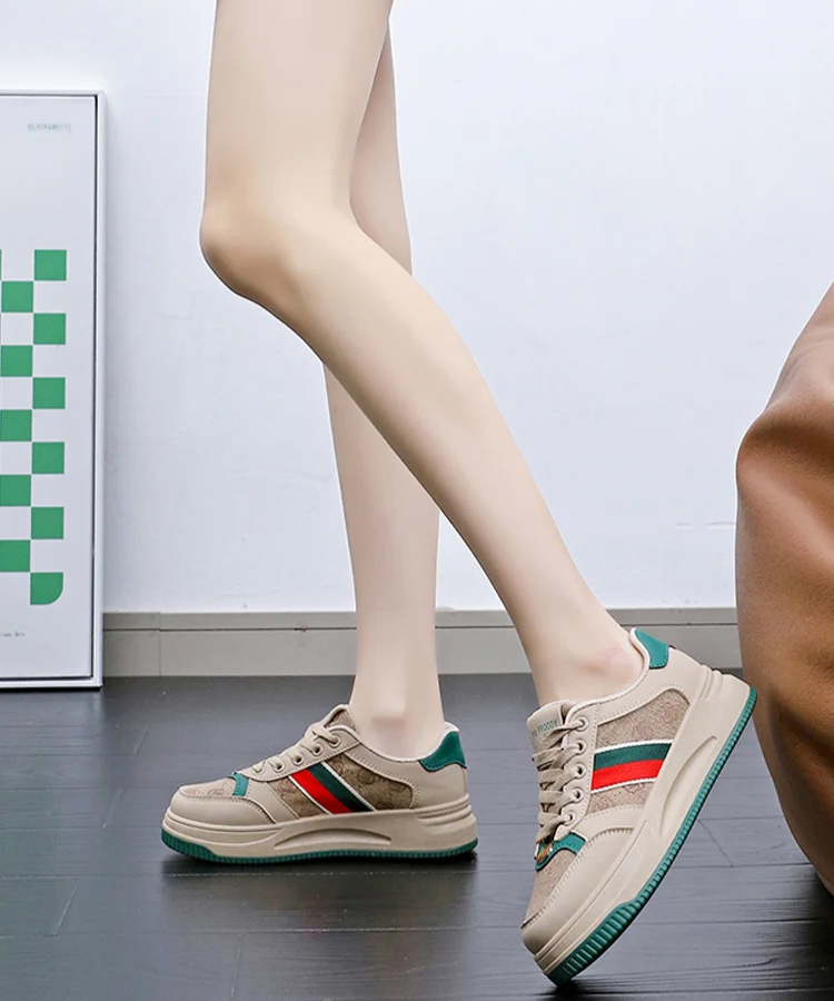 モノグラム柄カジュアル厚底スニーカー