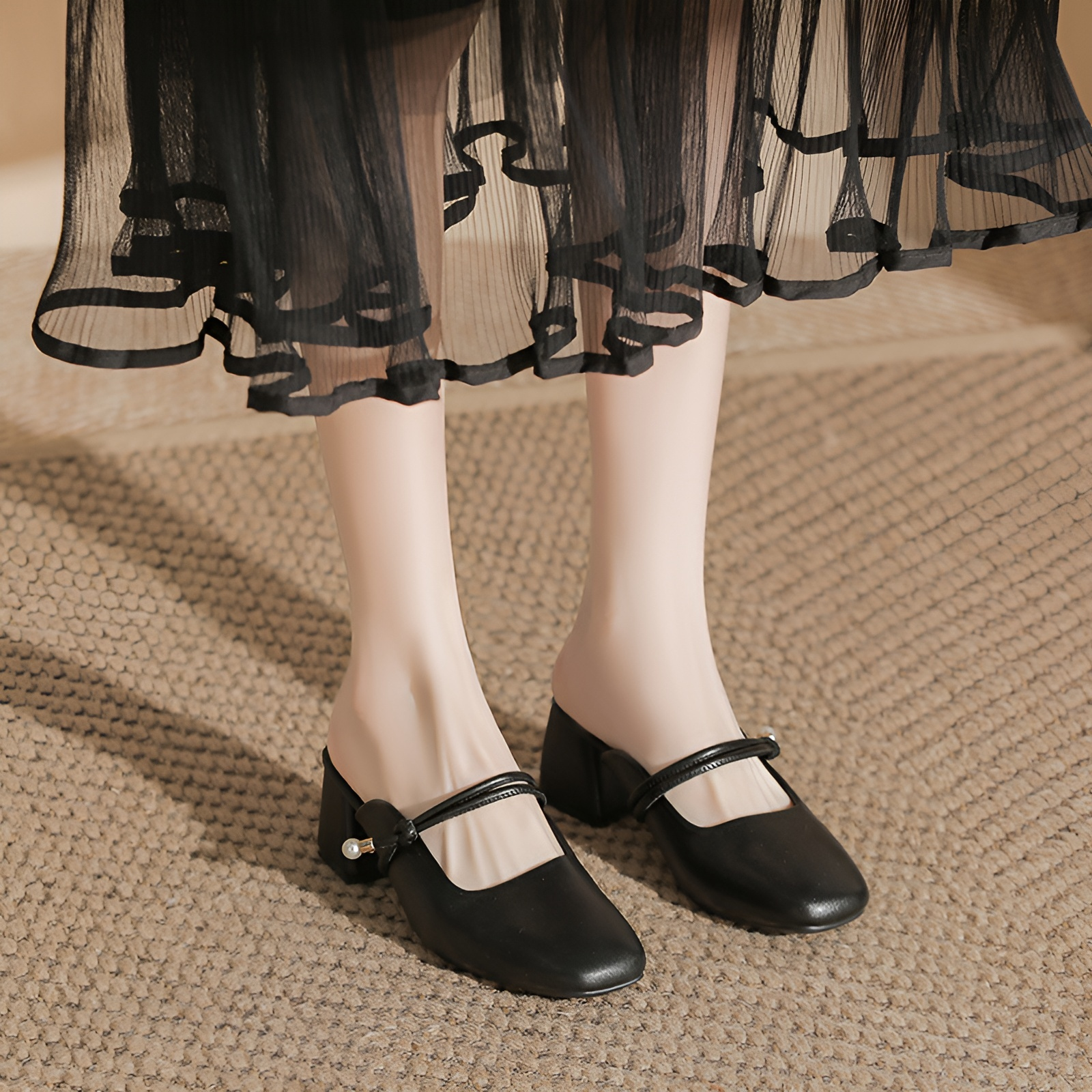 여름철 트위드 샌들